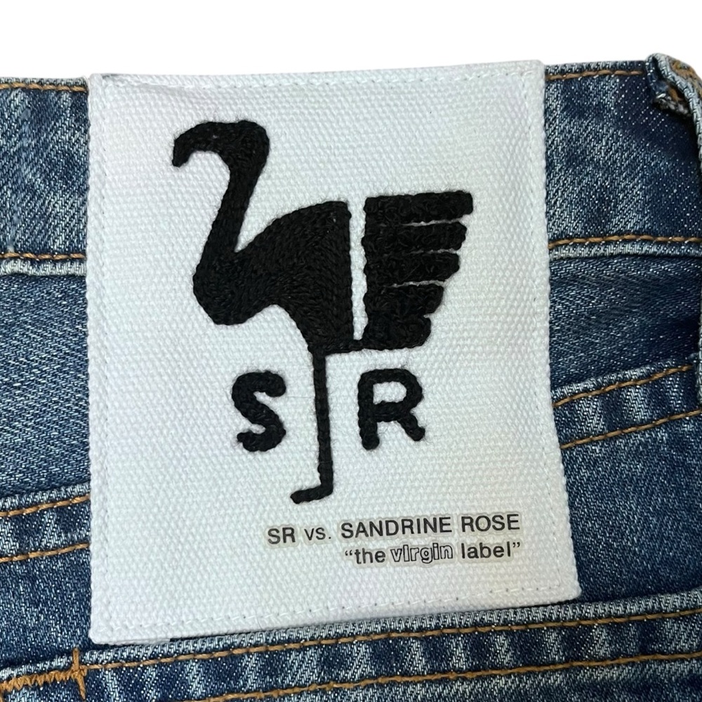 Free People SR vs Sandrine Rose Distressed Button Fly Jeans Size 24 Straight NWT - Picture 9 of 15